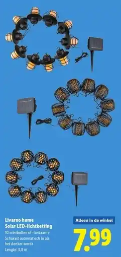 Lidl Solar LED-lichtketting aanbieding