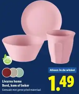 Lidl Bord, kom of beker aanbieding
