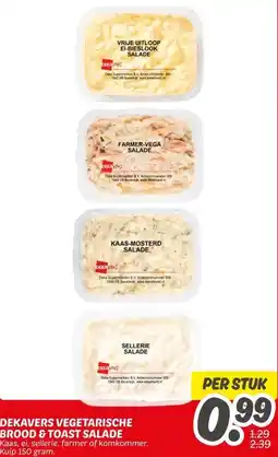 Dekamarkt DEKAVERS VEGETARISCHE BROOD & TOAST SALADE aanbieding