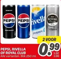 Dekamarkt PEPSI, RIVELLA OF ROYAL CLUB aanbieding