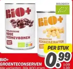 Dekamarkt BIO+ GROENTECONSERVEN aanbieding
