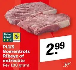 Coop PLUS Boerentrots Ribeye of entrecôte aanbieding
