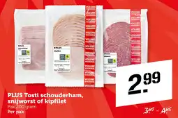 Coop PLUS Tosti schouderham, snijworst of kipfilet aanbieding