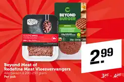 Coop Beyond Meat of Redefine Meat Vleesvervangers aanbieding