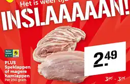Coop PLUS Speklappen of magere hamlappen aanbieding