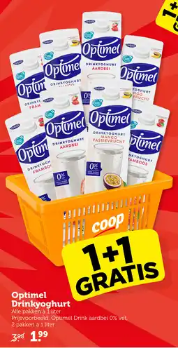 Coop Optimel Drinkyoghurt aanbieding