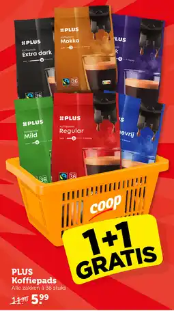 Coop PLUS Koffiepads aanbieding