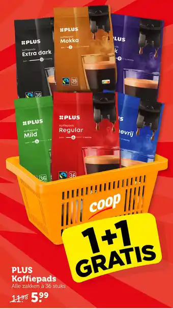 Coop PLUS Koffiepads aanbieding