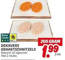 Dekamarkt DEKAVERS GEHAKTSCHNITZELS aanbieding