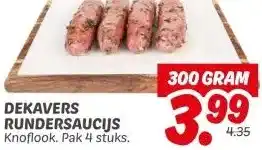 Dekamarkt DEKAVERS RUNDERSAUCIJS aanbieding