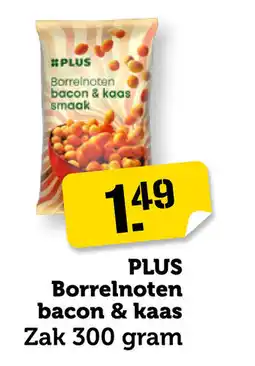 Coop PLUS Borrelnoten bacon & kaas aanbieding