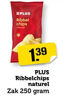 Coop PLUS Ribbelchips naturel aanbieding