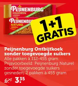 Coop Peijnenburg Ontbijtkoek zonder toegevoegde suikers aanbieding