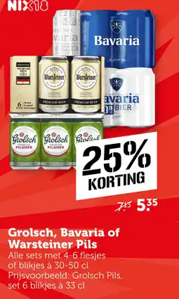 Coop Grolsch, Bavaria of Warsteiner Pils aanbieding