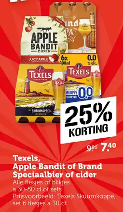 Coop Texels, Apple Bandit of Brand Speciaalbier of cider aanbieding