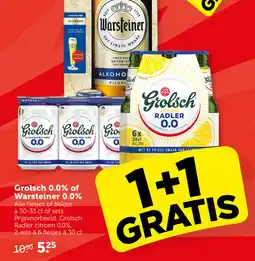 Coop Grolsch 0.0% of Warsteiner 0.0% aanbieding
