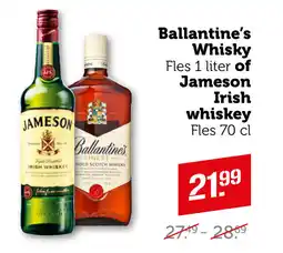 Coop Ballantine's Whisky of Jameson Irish whiskey aanbieding