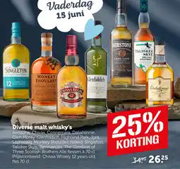 Coop Diverse malt whisky's aanbieding