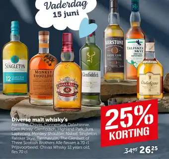 Coop Diverse malt whisky's aanbieding