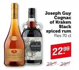 Coop Joseph Guy Cognac of Kraken Black spiced rum aanbieding