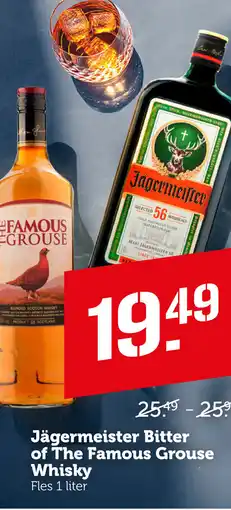 Coop Jägermeister Bitter of The Famous Grouse aanbieding