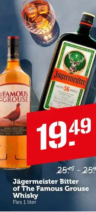 Coop Jägermeister Bitter of The Famous Grouse aanbieding