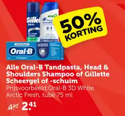 Coop Alle Oral-B Tandpasta, Head & Shoulders Shampoo of Gillette Scheergel of -schuim aanbieding