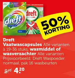 Coop Dreft Vaatwascapsules wasmiddel of wasverzachter aanbieding