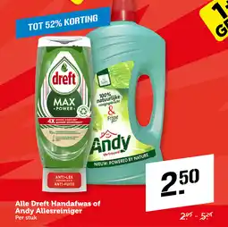 Coop Alle Dreft Handafwas of Andy Allesreiniger aanbieding