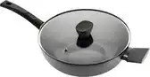 Bol.com ISENVI Avon keramische wok met deksel 32 CM - Ergo greep aanbieding