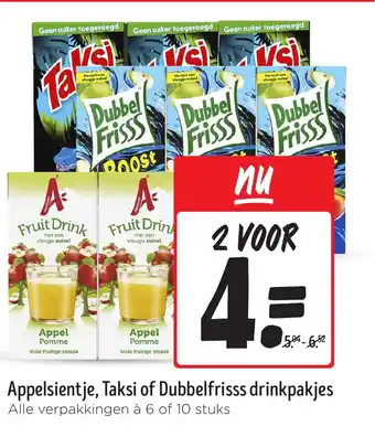 Jumbo Appelsientje, Taksi of Dubbelfrisss drinkpakjes aanbieding