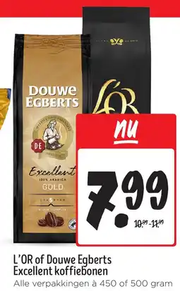 Jumbo L'OR of Douwe Egberts Excellent koffiebonen aanbieding