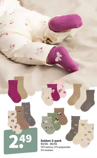Wibra Sokken 3 pack aanbieding