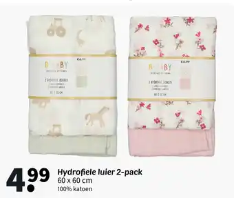Wibra Hydrofiele luier 2 pack aanbieding