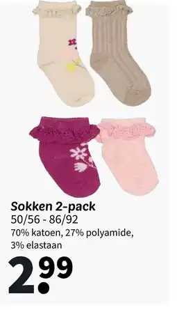 Wibra Sokken 2 pack aanbieding