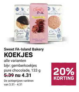 Ekoplaza Sweet fa-island bakery Koekjes aanbieding