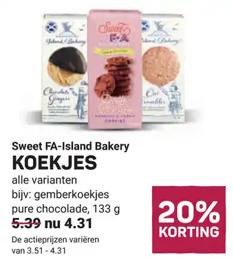 Ekoplaza Sweet fa-island bakery Koekjes aanbieding