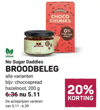 Ekoplaza No Sugar Daddies Broodbeleg aanbieding