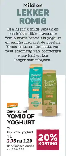 Ekoplaza Zuiver Zuivel Yomio of yoghurt aanbieding