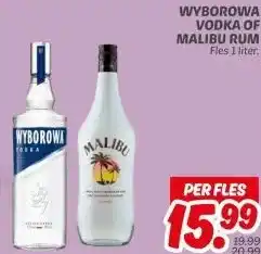 Dekamarkt WYBOROWA VODKA OF MALIBU RUM aanbieding