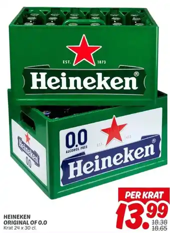 Dekamarkt HEINEKEN ORIGINAL OF 0.0 aanbieding