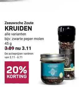 Ekoplaza Zeeuwsche Zoute Kruiden aanbieding