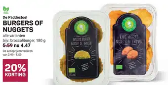 Ekoplaza De Paddestoel Burgers of nuggets aanbieding