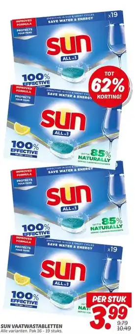 Dekamarkt SUN VAATWASTABLETTEN aanbieding