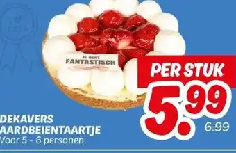 Dekamarkt DEKAVERS AARDBEIENTAARTJE aanbieding
