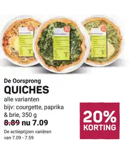 Ekoplaza De Oorsprong Quiches aanbieding