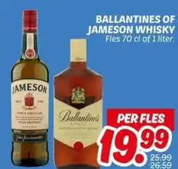 Dekamarkt BALLANTINES OF JAMESON WHISKY aanbieding