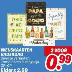 Dekamarkt WENSKAARTEN VADERDAG aanbieding