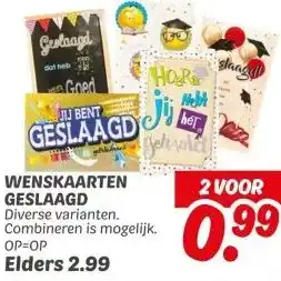 Dekamarkt WENSKAARTEN GESLAAGD aanbieding