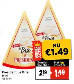 Vomar Voordeelmarkt President Le Brie Mini aanbieding